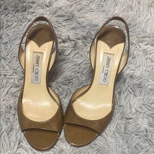 Jimmy Choo Brown High Heeled Leather Heels